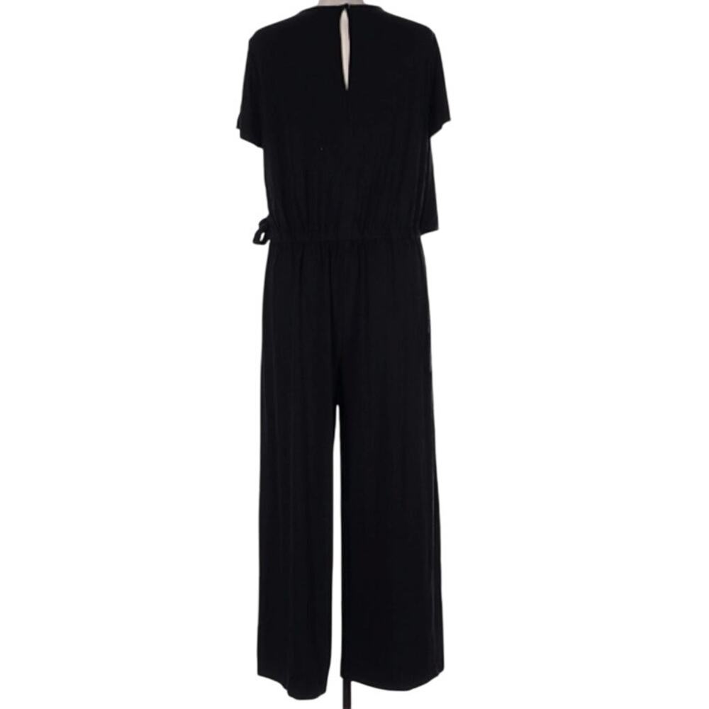 J. Jill Classic Black Tie-Waist Jumpsuit